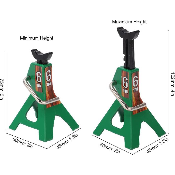 Simulation Jack Stand 75mm~102mm Adjustable Height RC Jack Stand Climbing Car Simulation Decorative Accessory Mini Lifting Jack for SCX10 D90 1/10 RC