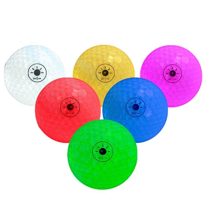 Premium-Glow In The Dark Golf Balls Light Activated 6-Colors LED Night Illuminated Funny Gifts