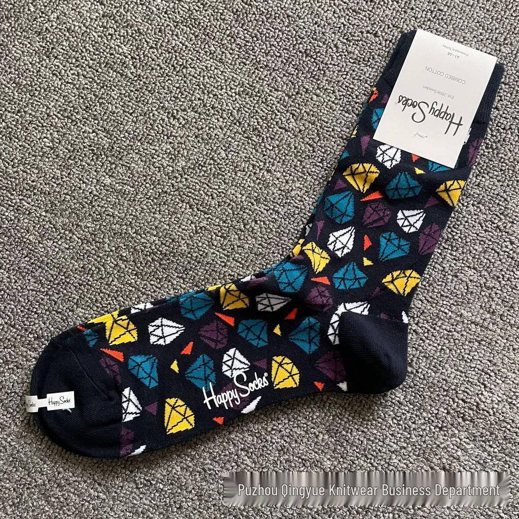 Hippy Happy Ανδρικές Ευέλικτες Μοντέρνες Μόδες Κάλτσες Μήκους Μέσης Γάμπας από Βαμβάκι