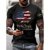 Summer Fashion Printed Men's Plus Size Loose Comfortable Soft Breathable Lightweight Round Neck Short Sleeved T-shirt