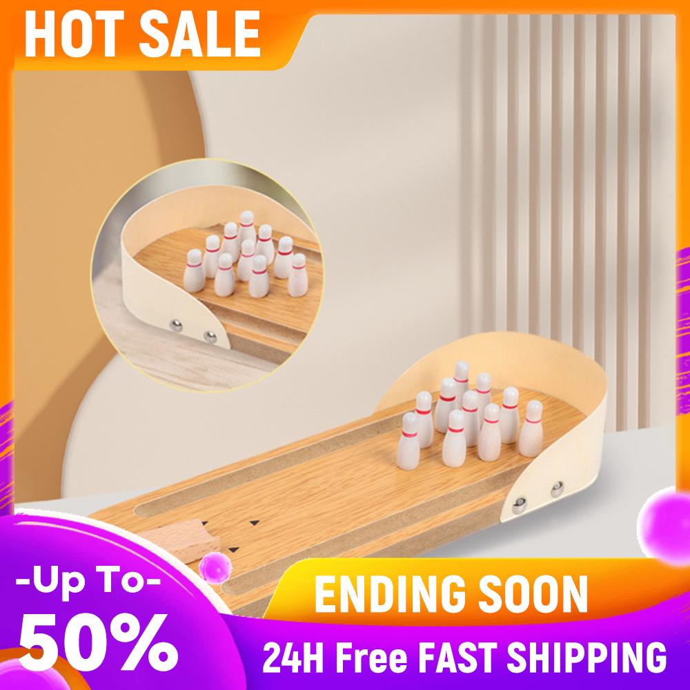 

Tabletop Mini Bowling Game Set with 10 Pins Wooden Board Bowling Portable Tabletop Bowling Game for Kids and Adults China Mainland
