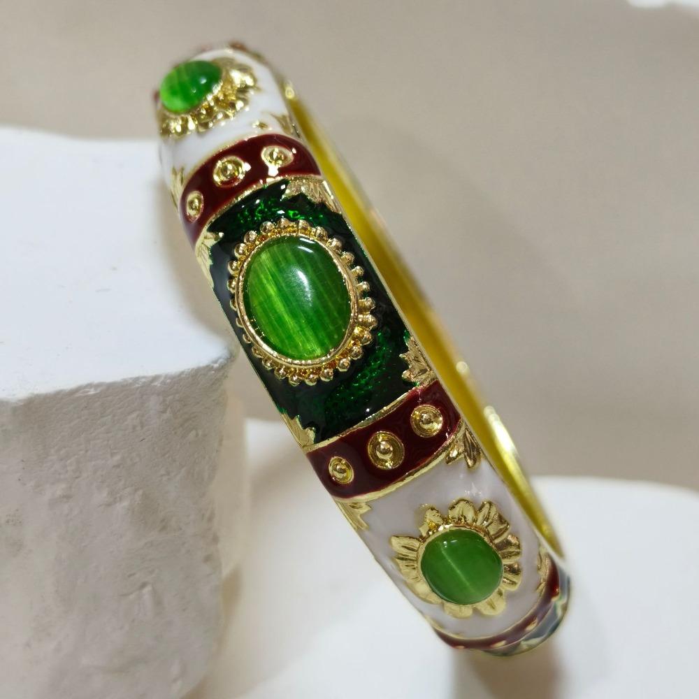 Widen Enamel Bracelet 1.4cm Faux Cat‑Eye Enamel Bangle Enamel Bangle  For Women / Adults