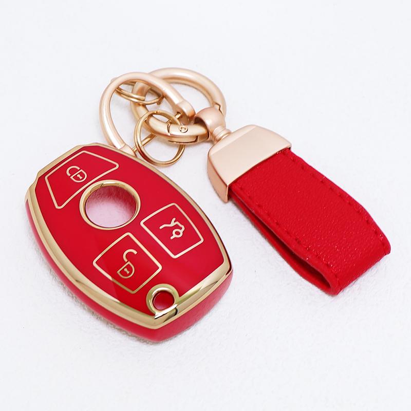 TPU Shell Car Key Case Cover For Mercedes Benz W210 W211 W242 W212 W246 W203 W204 W205 AMG A B C E S CLS CLK CLA SLK GLC GLA GLK