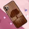 Baum Blüte Bambus Holz Handyhülle Für iPhone 17 Pro Max 11 14 15 16 Pro Max Plus 13 12 Mini 16e 17 Air Rückseite