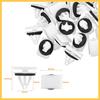 30pcs Plastic Rivet White Bumper Fastener Clips for Ford Edge Escape F-150 for Mustang for Lincoln W716352S300 Auto Replacement Parts
