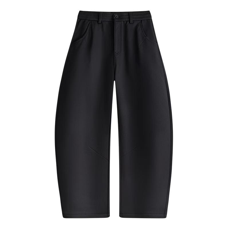 NVG·YOUNG Men's Fleece Lined Drawstring Curved Leg Sweatpants