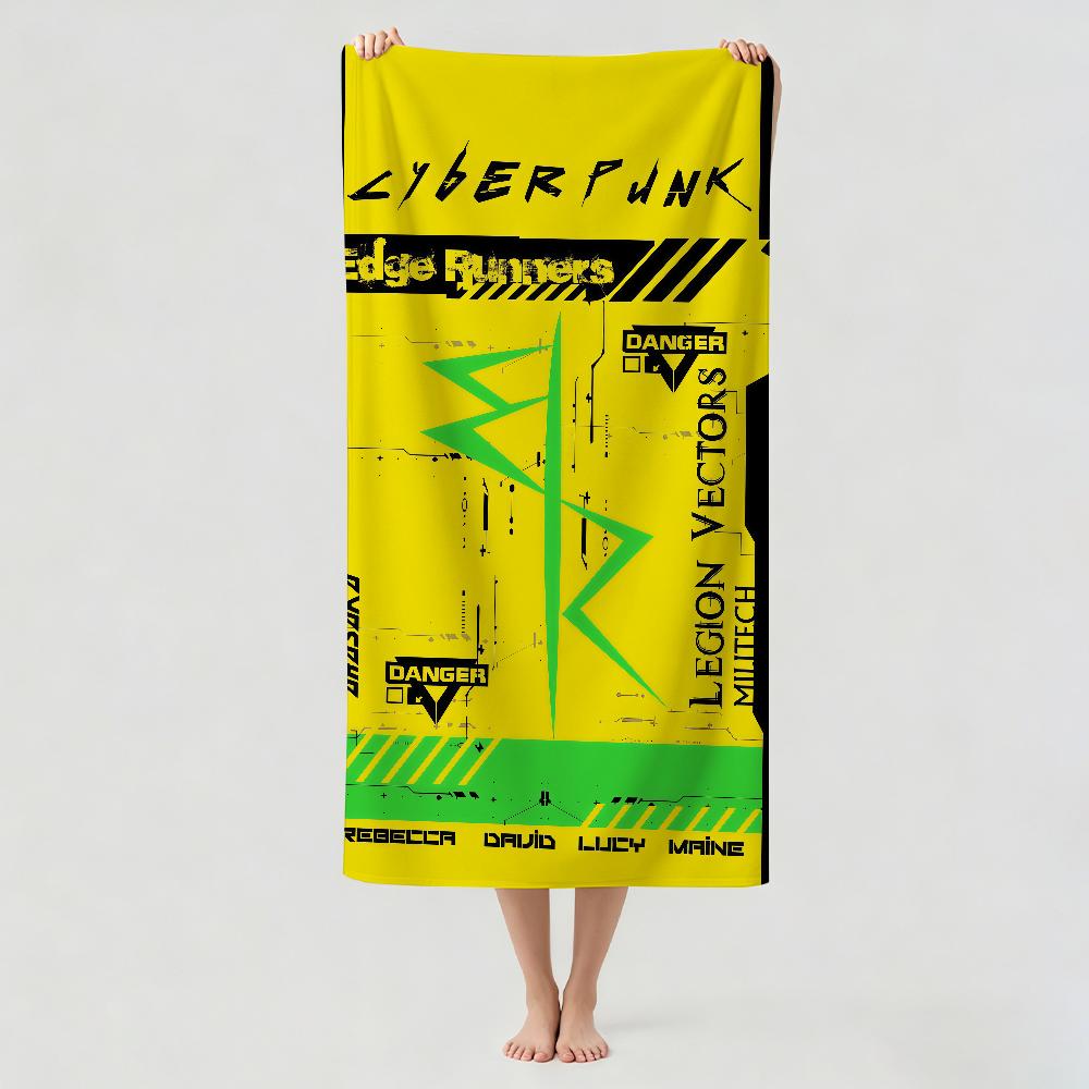 Fashion print C-CyberpunkS Towel Drying Bath Towel Applicable To Light Swimming Camping Yoga Beach Out