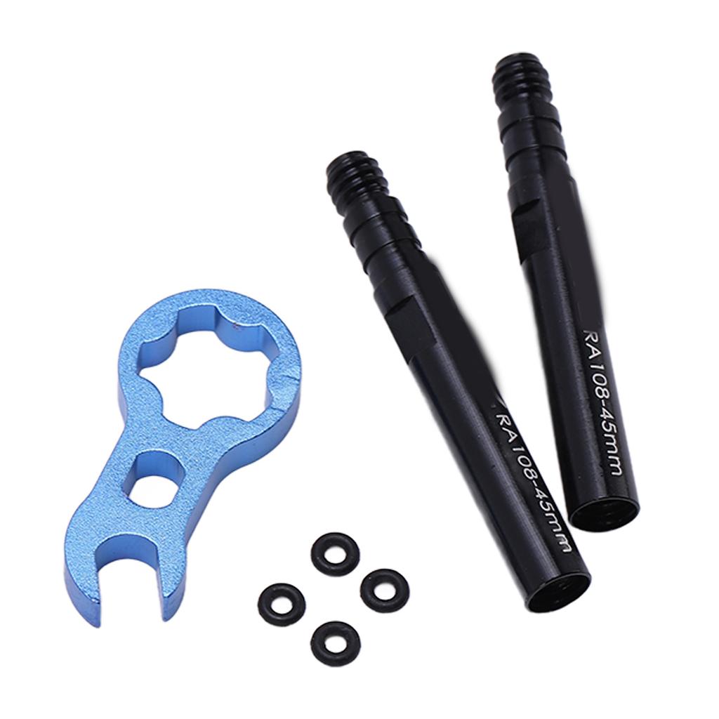 RISK Tire Valve Extender Kit Tube French Valve Stem Extension Aluminium Alloy for Road Bike French Valve Extension