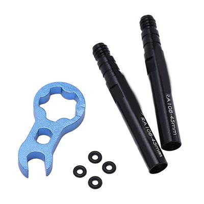 RISK Tire Valve Extender Kit Tube French Valve Stem Extension Aluminium Alloy for Road Bicycle Bike45mm