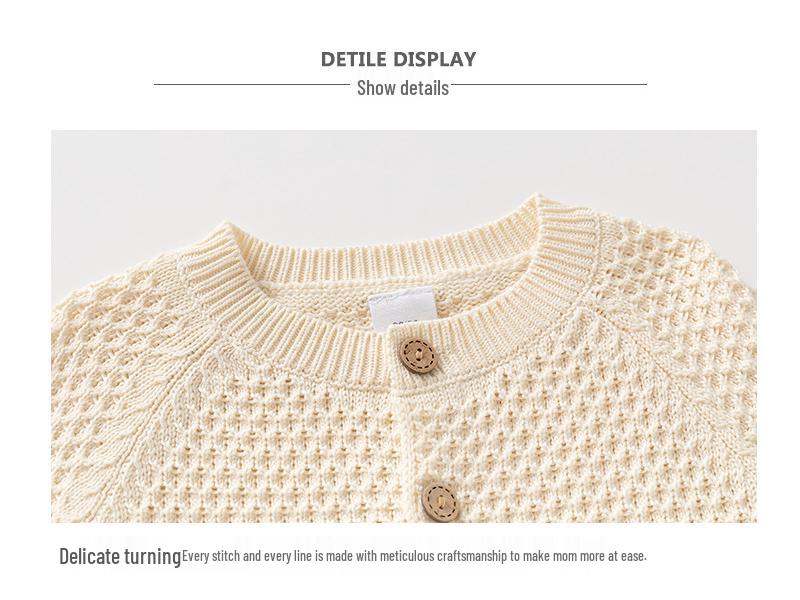 British Style Baby Cotton Knit Sweater Cardigan for Autumn/Winter - One Year Old Gentleman