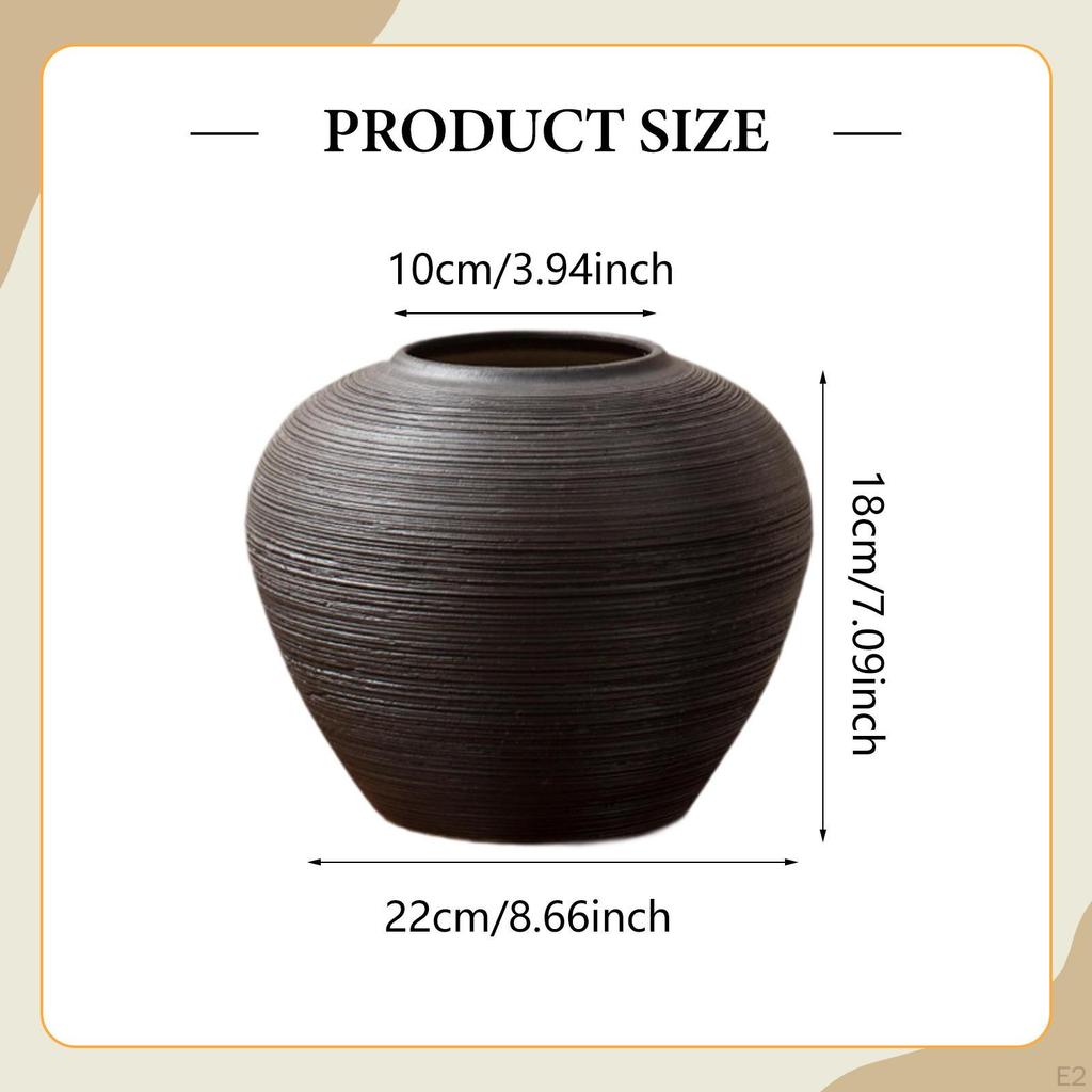 Vase for Flower Arrangements, Decorative Rustic Ceramic The Dining Table