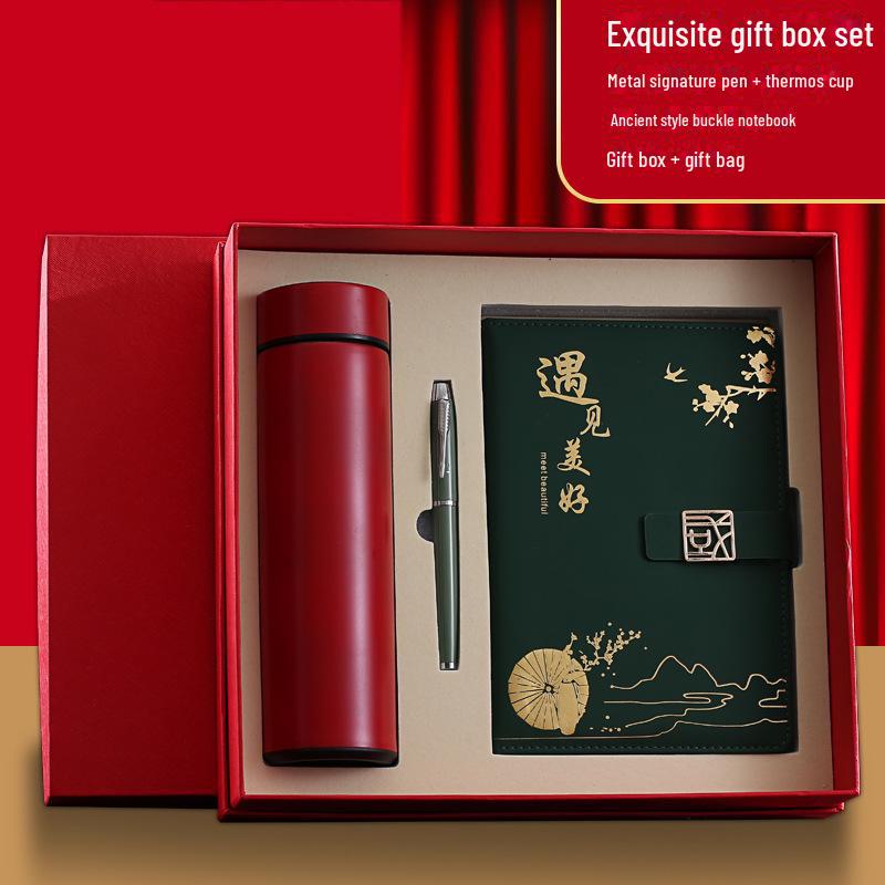A5 Trendy Thickened Notebook & Inspirational Student Diary Gift Set