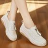 Front Zipper Slip-On Comfortable Fabric Women's Flat Shoes with 5cm Thick Soles for Autumn and Winter Casual Wear