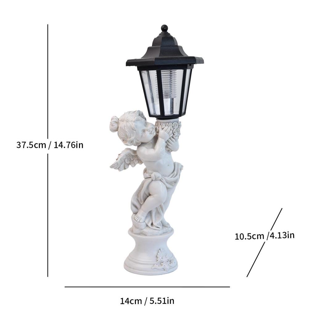 Figurina di Cucciolo Alimentata a Energia Solare: Decorazione da Giardino in Resina per Esterni