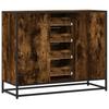 Vidaxl Cabinet, Smoked Oak, 92X35X76 Cm, Wood-Based Material