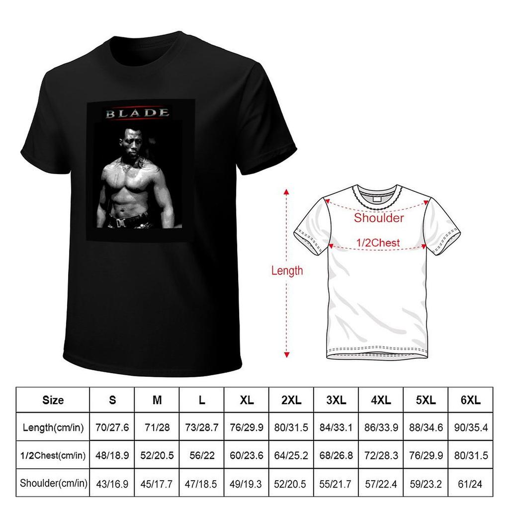 WESLEY SNIPES IN BLADE TShirt Man Clothes Kawaii Clothes Plain Black T Shirts Men