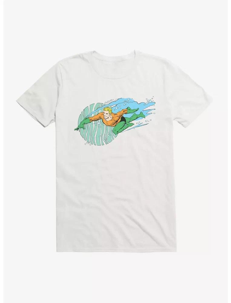 Comics AquaUnisex Silver Age AquaUnisex White TShirt S