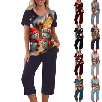 2 Piece Sets For Women Summer Short Sleeve Top And Pants With Pockets Workout Soft Sets