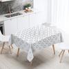 Tovaglia Geometrica Semplice Rettangolare Bianca e Nera Impermeabile Decorazione Tavolo Matrimonio Ristorante Cucina Casa