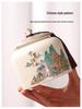 Retro Ceramic Tea Caddy with Sealing Lid - Half-Jin Capacity for Green, White, Black Tea - Gift Box Included