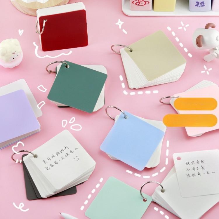 Kreatives abnehmbares kleines Notizbuch mit Morandi-Eisenringen - Tragbares Skizzenbuch für Schüler im Klassenzimmer