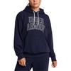 Under Armour Sudadera con capucha oversize de felpa pesada para mujer, sudaderas con capucha, azul marino medianoche 1386494-410