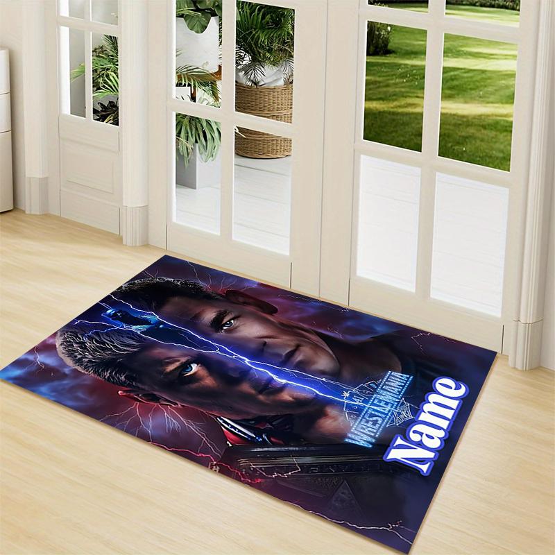 Custom Name Sniper Skull Artwork Carpet Rug Customizable Soft Washable Anti-Slip Home Living Room Sofa Mats Personalized Rug. 0909163