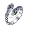 Alloy Open Rings Stacking Rings Vintage Punk Snake Ring Jewelry Accessorie