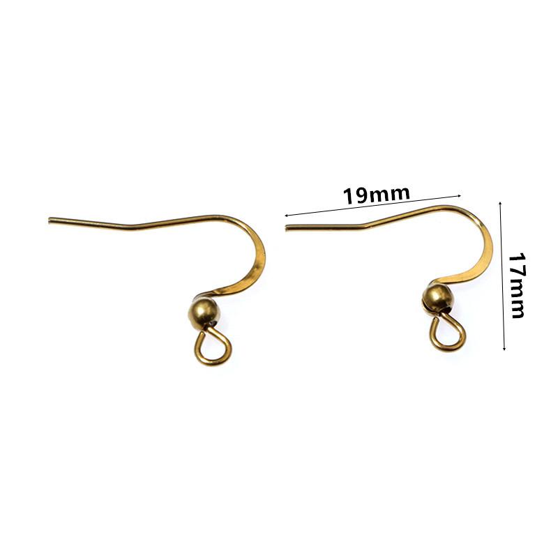100pcs Stainless Steel Craft Earring Hooks Ear Wire DIY Jewelry Making Accessories Findings
