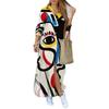 Fashion Long Sleeve Print Women Loose Fit Casual Maxi Dress