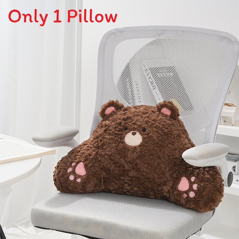 Cartoon Bear Plush Pillow With Doublesided Velvet For Home Living And Cozy Comfort