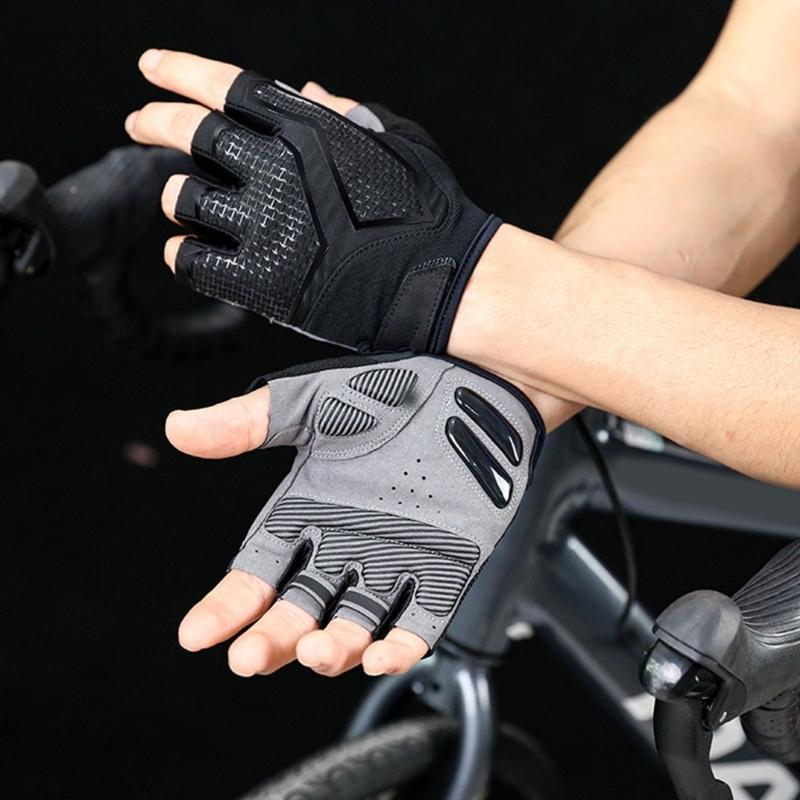 Road Bike Gloves Half Finger Breathable Meshes Sweat Wicking Durability Gloves for Long Distances Cycling