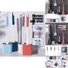 Compact Silicone Flex Toilet Brush And Holder With Ergonomic Design For Small Spaces