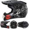 [Free Three-piece Set] Kart Off-road Helmet Electric Motorcycle Helmet Full Helmet for Mountain Downhill Competition