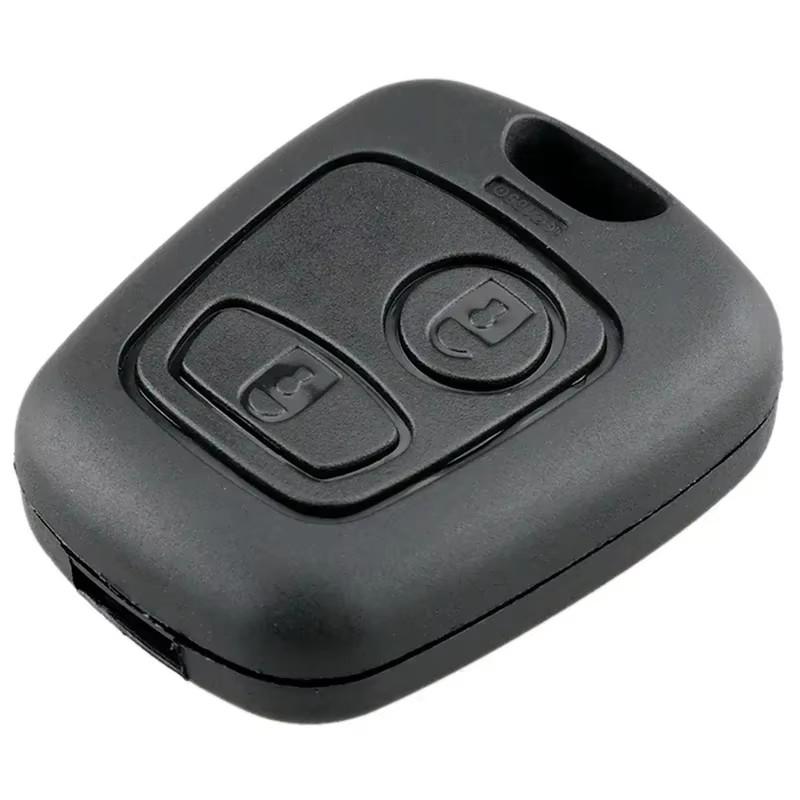 1-10pcs Key Case for Peugeot 106 107 206 207 306 307 406 407 For Citroen C1 C4 2 Buttons Remote Car Key Shell Fob Cover No Blade