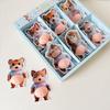 3D Cute Puppy Sticker Squeezeable Decoration Soft Pink Background Mobile Phone Decoration Sticker Single Use For Home Decoration