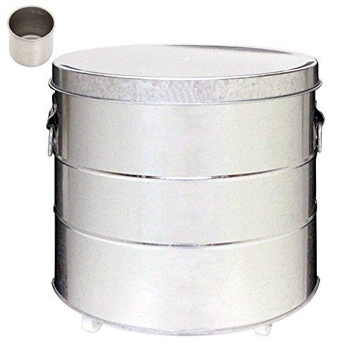 

Bon Furniture Featured on TV Rice Made in Rice Rice Measuring Cup Insect Made of Galvanized Rice Silver Bin, Airtight, Japan, 20kg, Stocker, Storage, серебряный