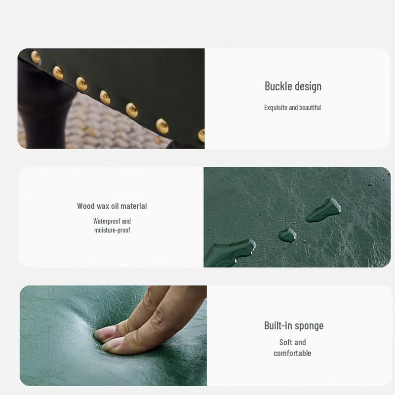 Light Luxury Leather Ottoman Stool