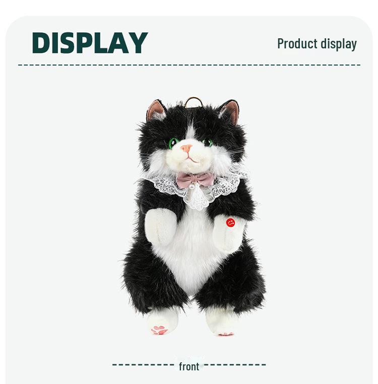 Cute Ragdoll Kitten Plush Backpack Toy for Girls and Kids
