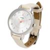 Fieldwork Women's Analog Watch with Leather Strap, Nickel-Free, Simple Design, NF Shiny White, ST299-1