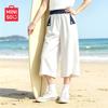 MINISO Girls' Summer Loose Wide-Leg Cropped Pants