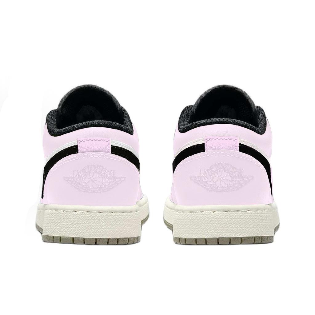 Jordan Air Jordan 1 Cherry Blossom Pink Leather Abrasion Resistant Low top Basketball Shoes Unisex Pink 553558-092(Team1119-)