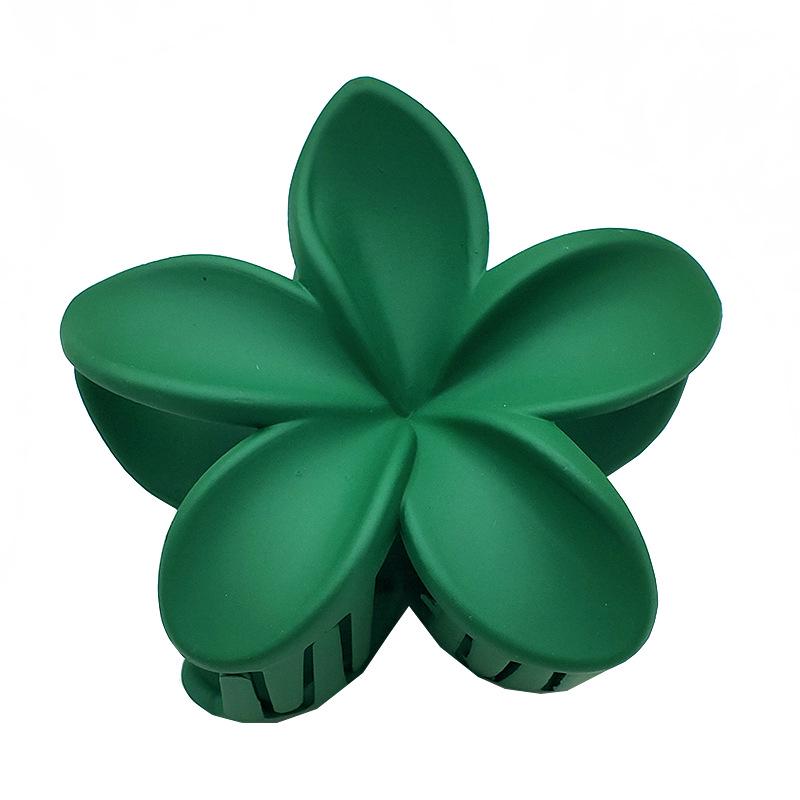 Matte Flower Hair Claw: Five-Petal Clip for Updo & Ponytail