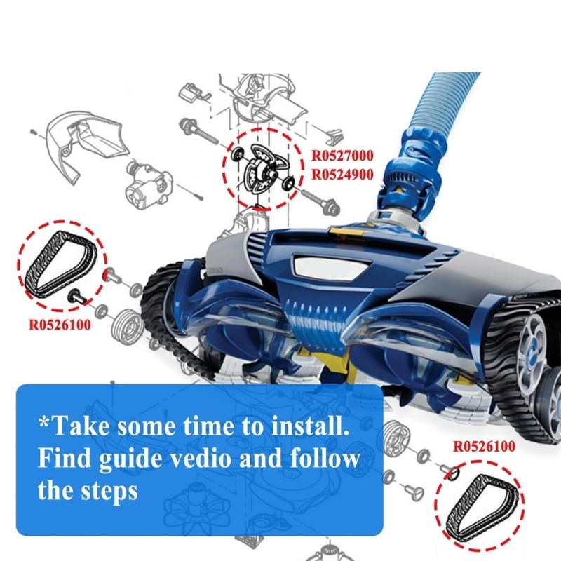 Plastic Suction Cleaner Engine Assembly Replacement Pool Cleaners Bearing Belt Plastic Texture Suitable for MX6 MX8