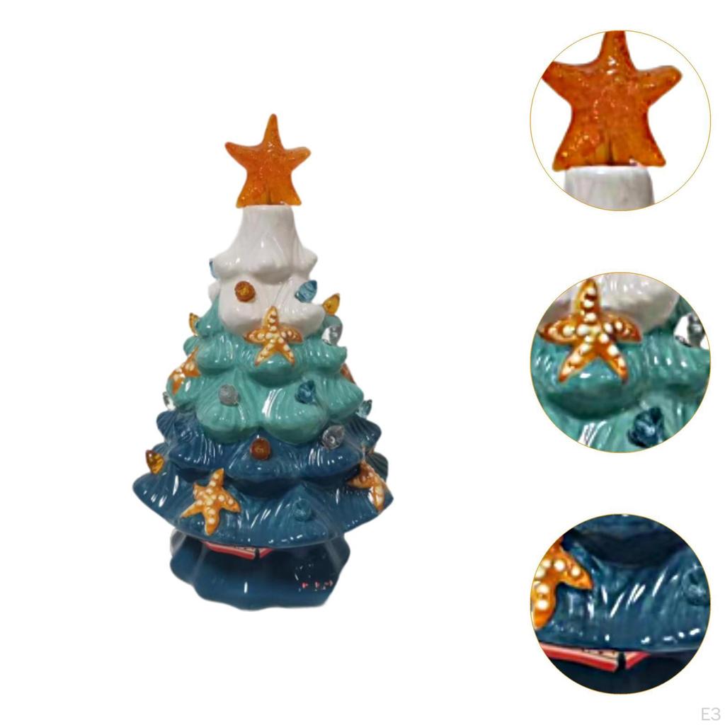 Christmas Tree Night Light Ceramic Starfishes Decor Birthday Gift Decorative Xmas