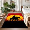 Anti‑Slip Crystal Velvet Floor Rug, Red Dead Redemption Design Carpet for Indoor Living Bedroom Home Decoration