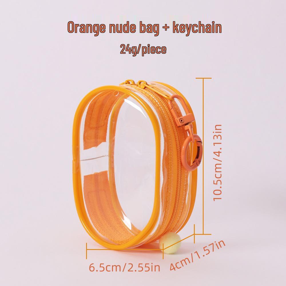 10cm Transparent Dustproof PVC Blind Box Display Bag - Mini Cute Ins Style Stroller Bag with Pendant Holder