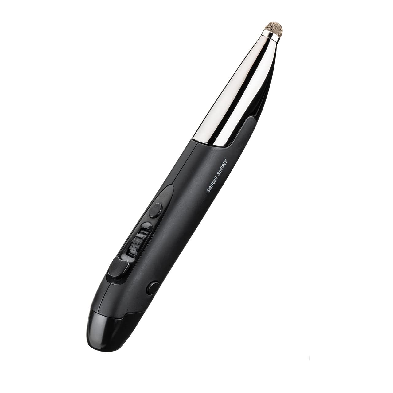

Sanwa Direct Mouse Wireless Connection Compatible with Rechargeable Touch Pen Included Stand Black Pen-shaped Bluetooth/USB-A/USB-C