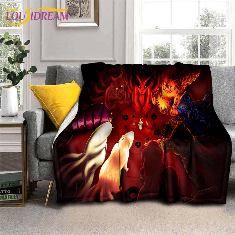 Cartoon Anime Naruto Blanket Couch Quilt Cover Travel Bedding Outlet Throw Blanket Flannel Blanket Bedspread