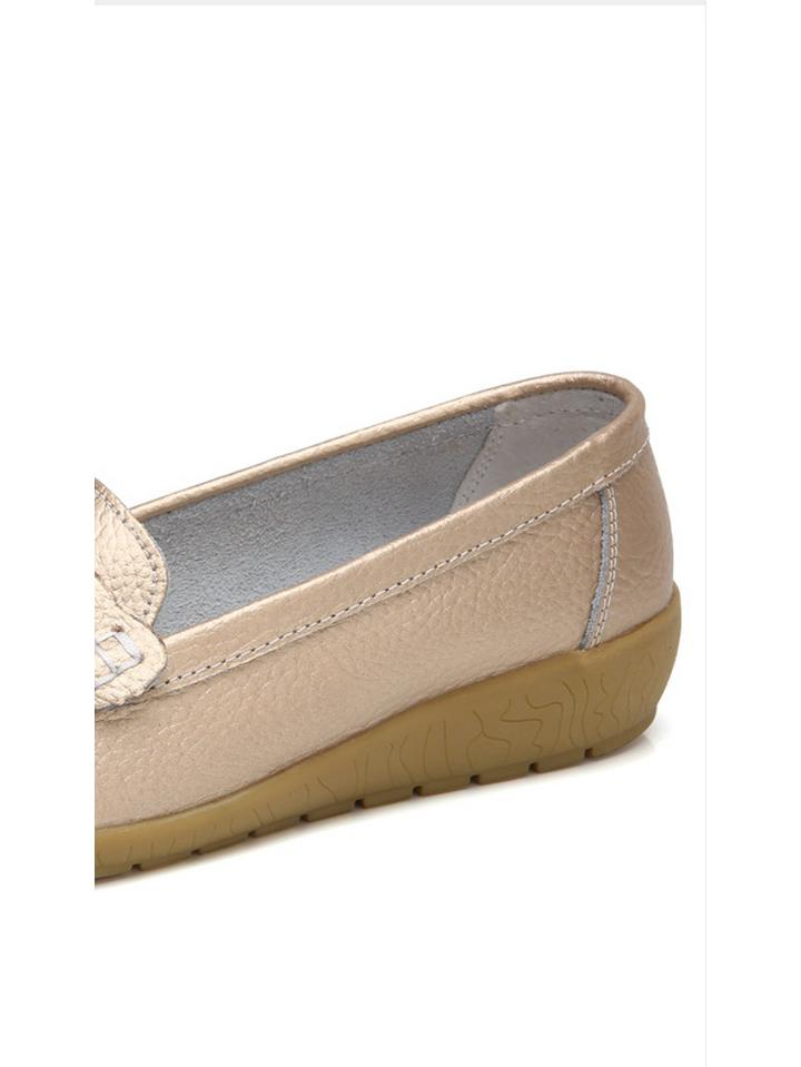 Summer Soft Wedge Leather Shoes for Middle-Aged and Elderly Women – Breathable Design